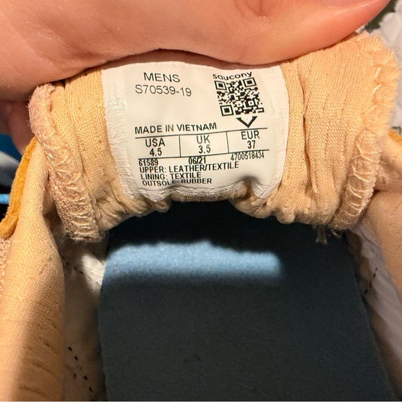 NWOT Saucony Jazz Size 8 Men Blue Tan Women 6.5 - Picture 4 of 4